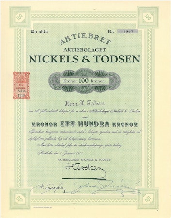 Nickels & Todsen, AB