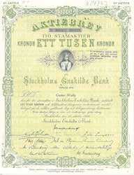 Stockholms Enskilda Bank, 1000 kr, 1956