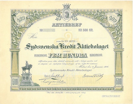 Sydsvenska Kredit AB, 1906