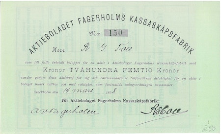 Fagerholms Kassaskåpsfabrik, AB