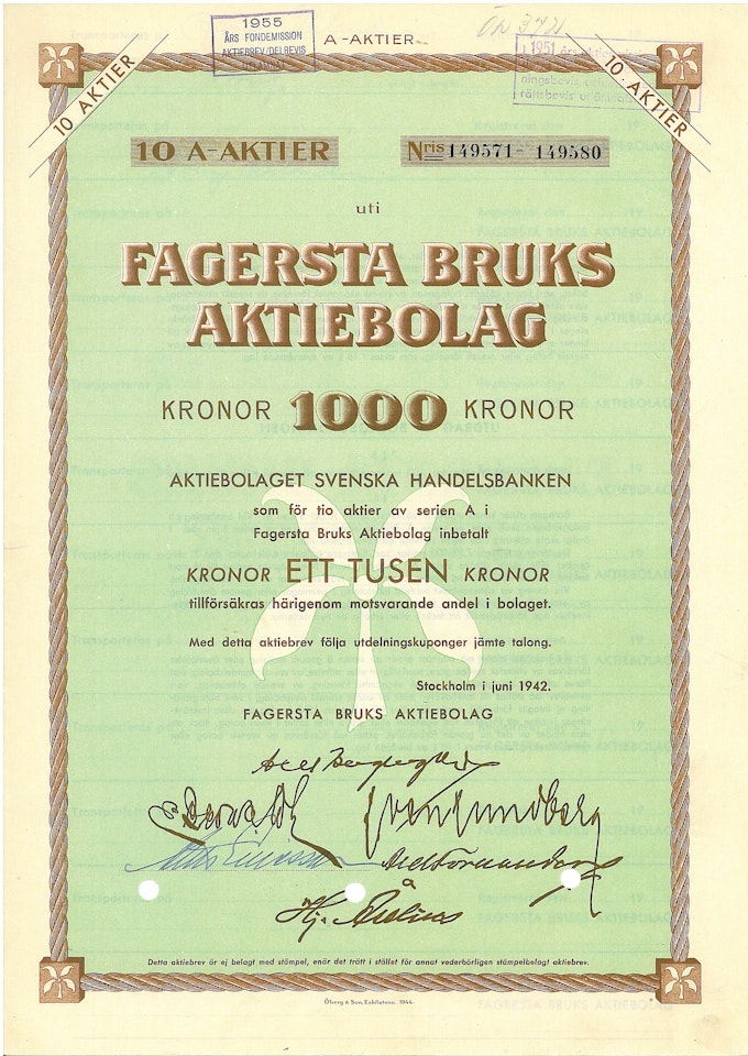Fagersta Bruk, AB,1942