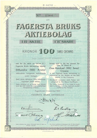 Fagersta Bruk, AB, 100 kr