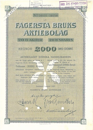 Fagersta Bruk, AB, 1937