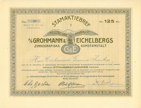 Grohann & Eichelbergs Zinkografiska, Konstanstalt