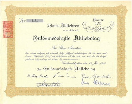 Guldsmedshytte AB, 1954, 100 kr