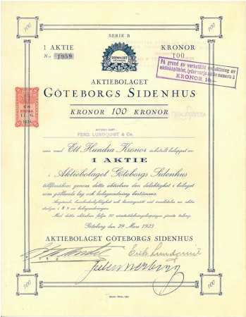 Göteborgs Sidenhus, AB