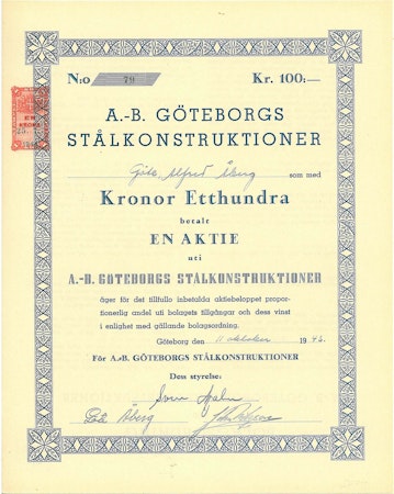 Göteborgs Stålkonstruktioner, AB