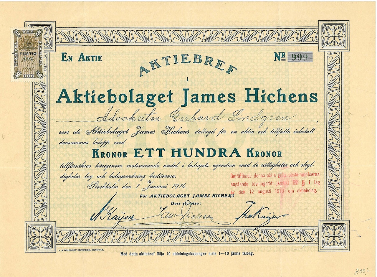 James Hichens, AB, 1914