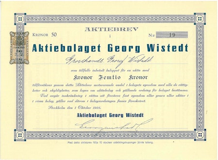 Georg Wistedt, AB