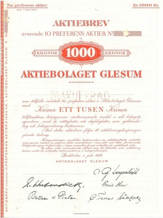 Glesum, AB, 1000 kr