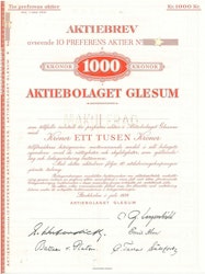 Glesum, AB, 1000 kr
