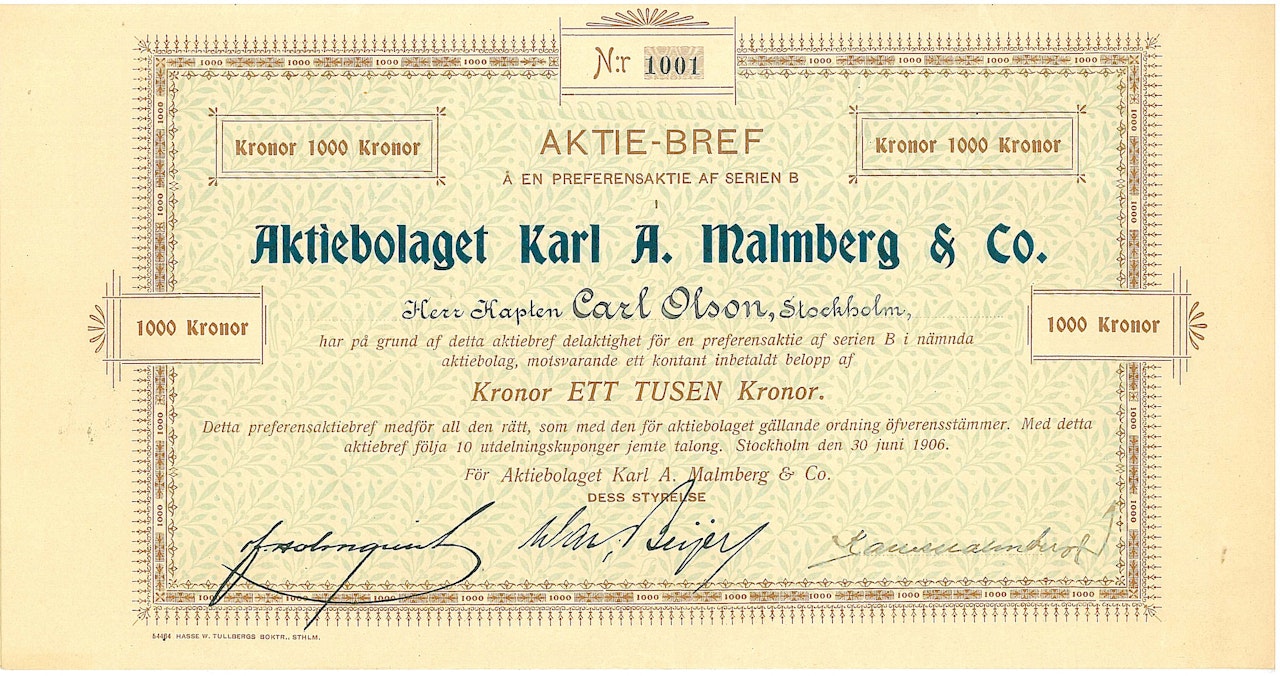 Karl A. Malmberg & Co, AB