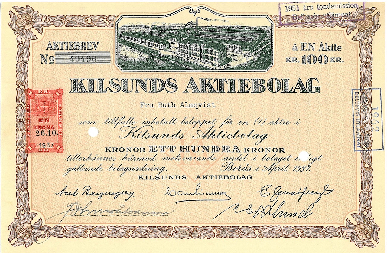 Kilsunds Aktiebolag, 1937