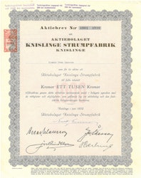 Knislinge Strumpfabrik, AB, 1952