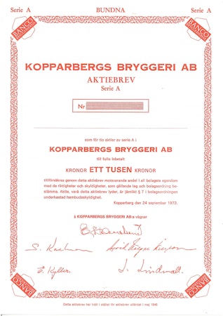 Kopparbergs Bryggeri AB, 1000 kr