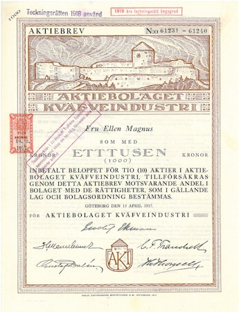 Kväfveindustri, AB, 1917