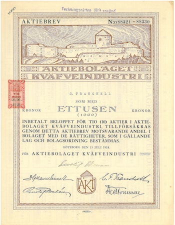 Kväfveindustri, AB, 1918