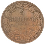 Oskar I, 4 Skilling Banco 1849