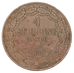 Oskar I, 4 Skilling Banco 1850
