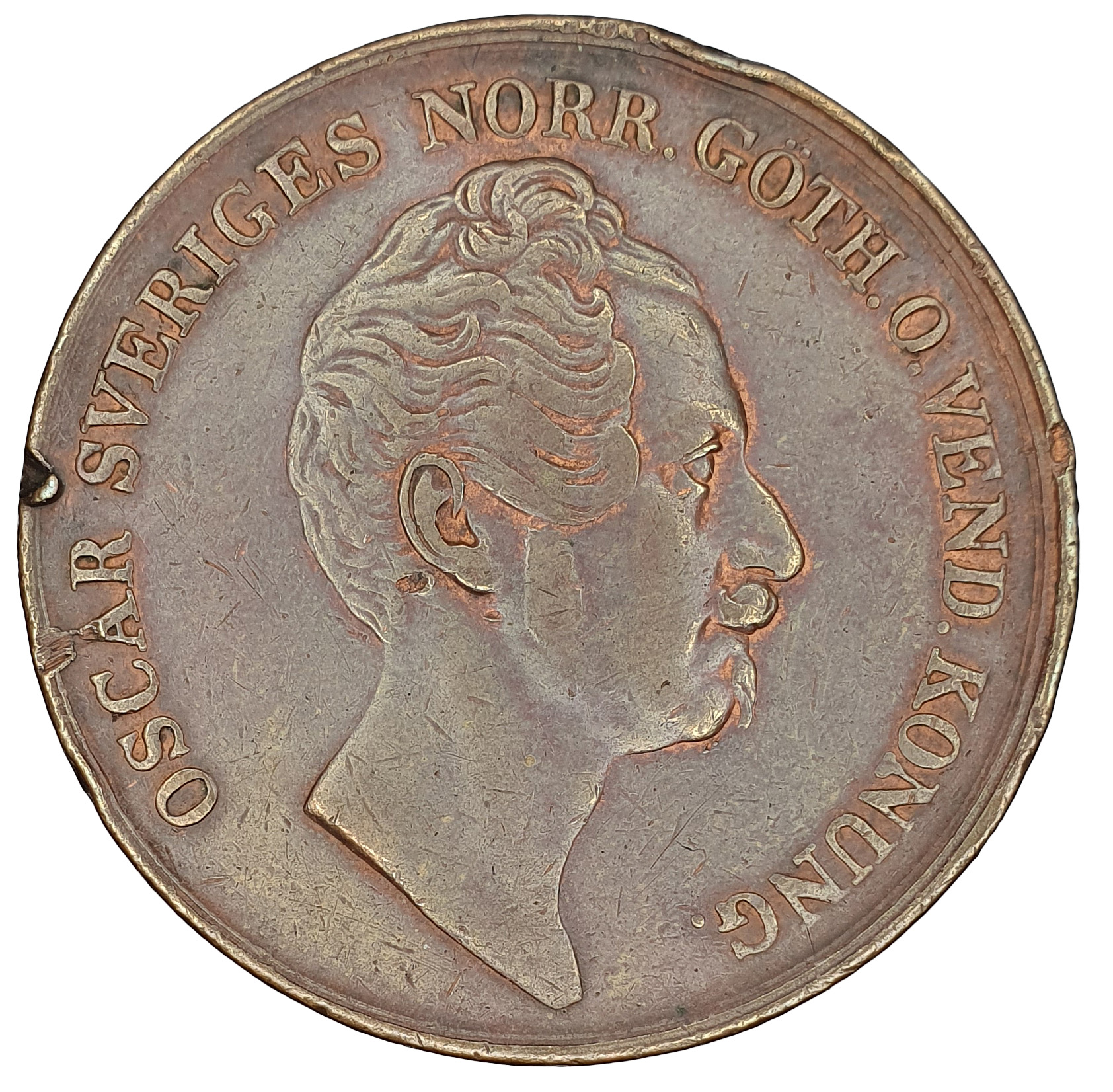 Oskar I, 4 Skilling Banco 1855