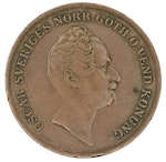 Oscar I, 2 Skilling Banco, 1847
