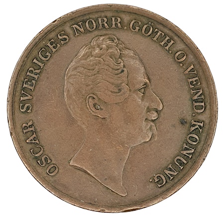 Oscar I, 2 Skilling Banco, 1847
