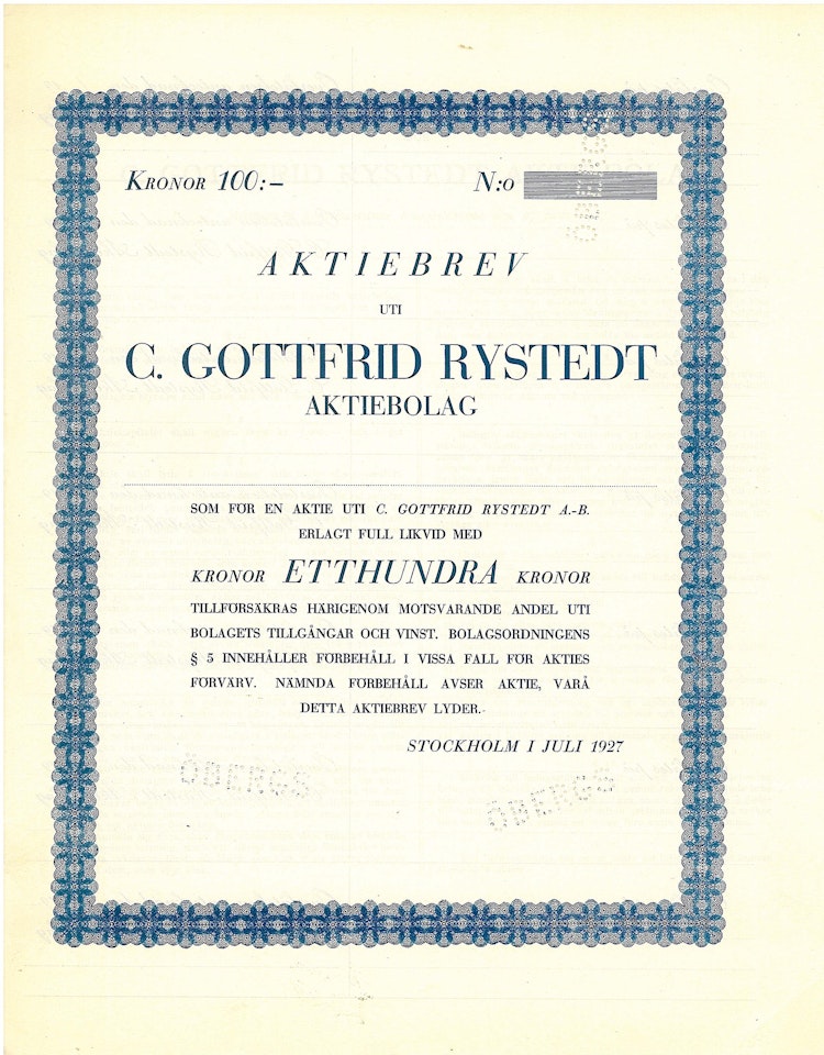C. Gottfrid Rydstedt, AB