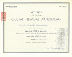 Gustaf Heimdal AB, 1000 kr