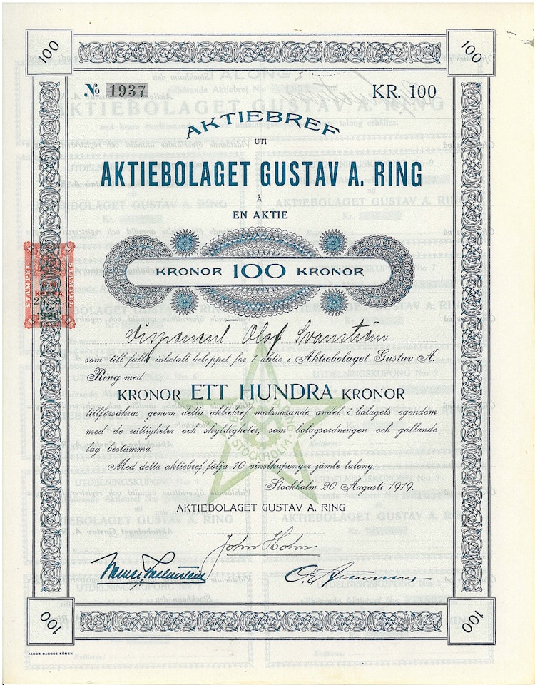 Gustav A. Ring, AB