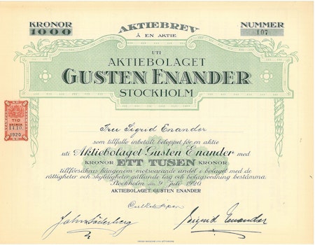 Gusten Enander, AB