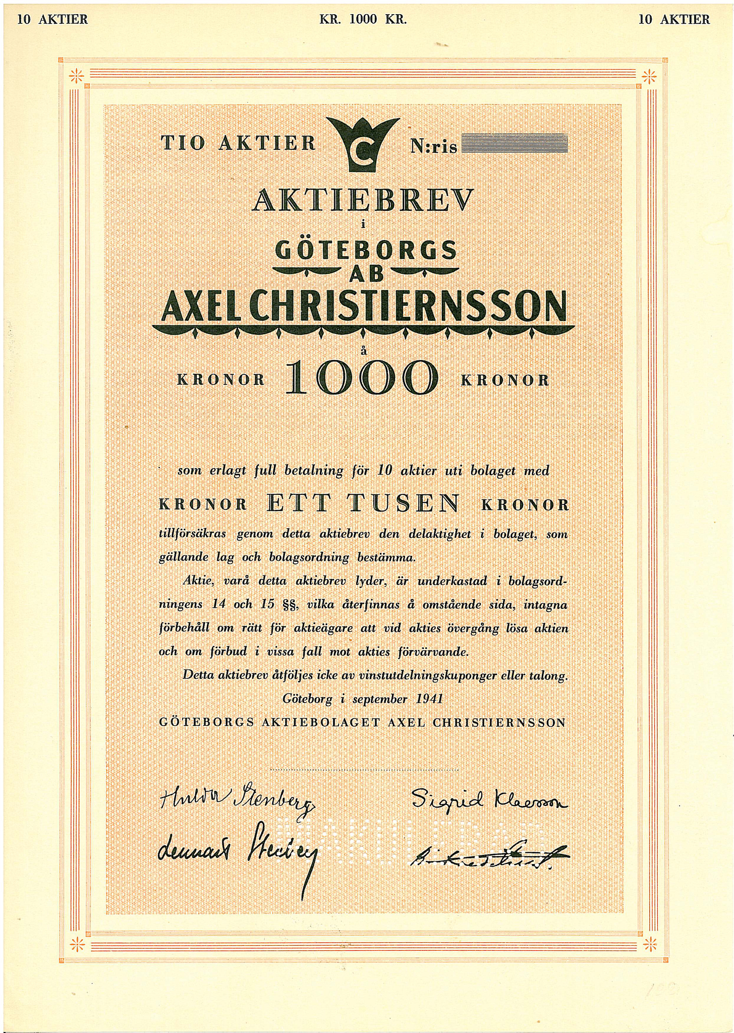 Göteborgs AB Axel Christiernsson