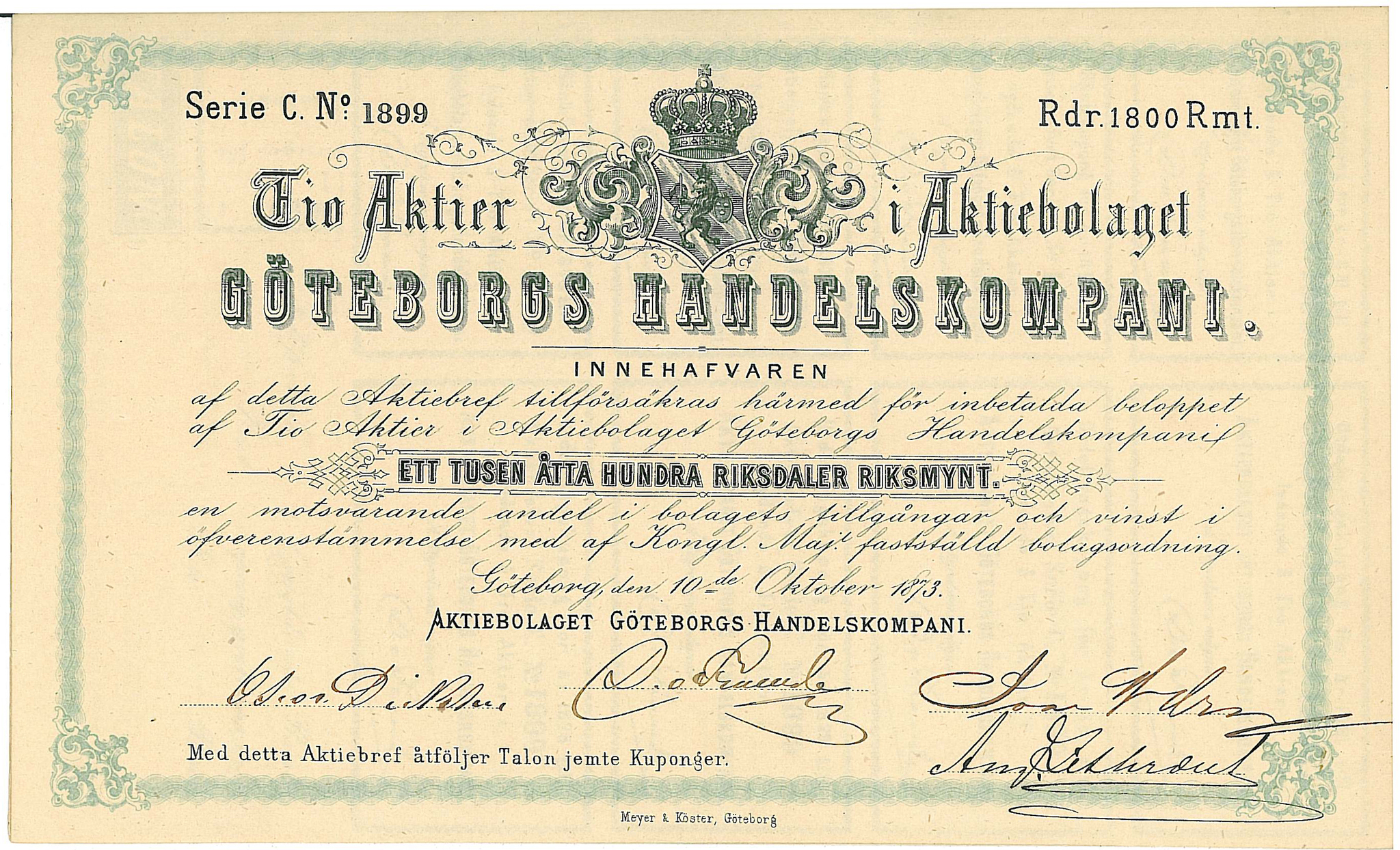 Göteborgs Handelskompani 1873
