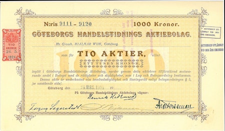 Göteborgs Handelstidnings AB 1924