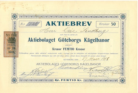 Göteborgs Kägelbanor, AB