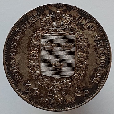 Karl XIV Johan 1/4 Rdr Specie 1834