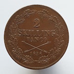 Karl XIV Johan 2 Skilling Banco 1836