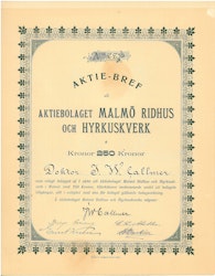 Malmö Ridhus och Hyrkuskverk, AB