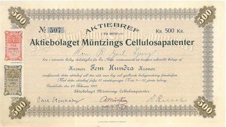 Müntzings Cellulosapatenter, AB