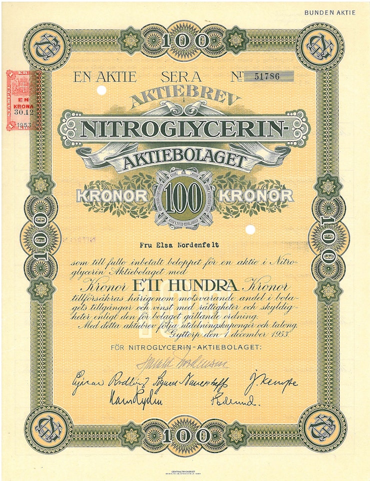 Nitroglycerin AB, 1953