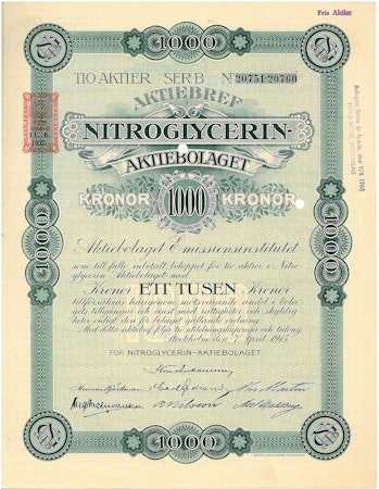 Nitroglycerin AB, 1915