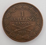 Oscar I, 1 Skilling Banco, 1855