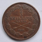 Oskar I, 2/3 Skilling Banco, 1855