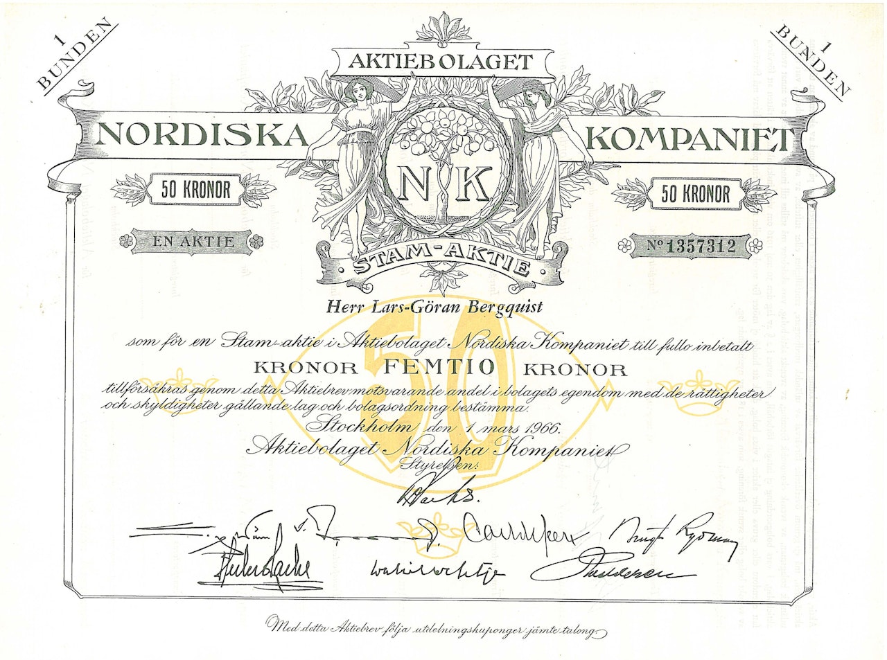 Nordiska Kompaniets AB, NK, 1966
