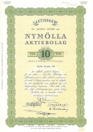 Nymölla AB, 1000 kr, 1960