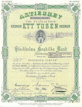 Stockholms Enskilda Bank, 1000, 1946