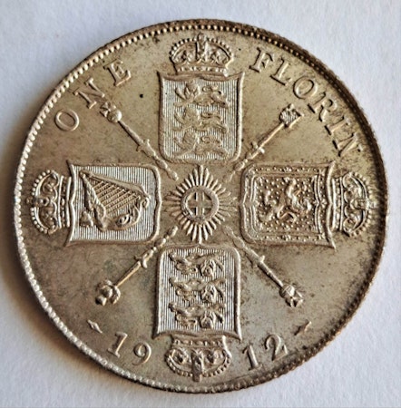 George V,  1 florin 1912