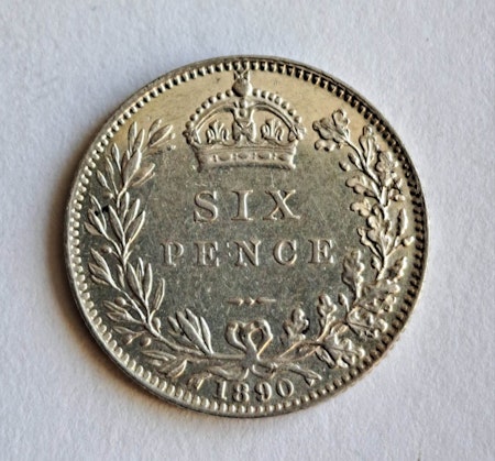 Victoria, 6 pence 1890