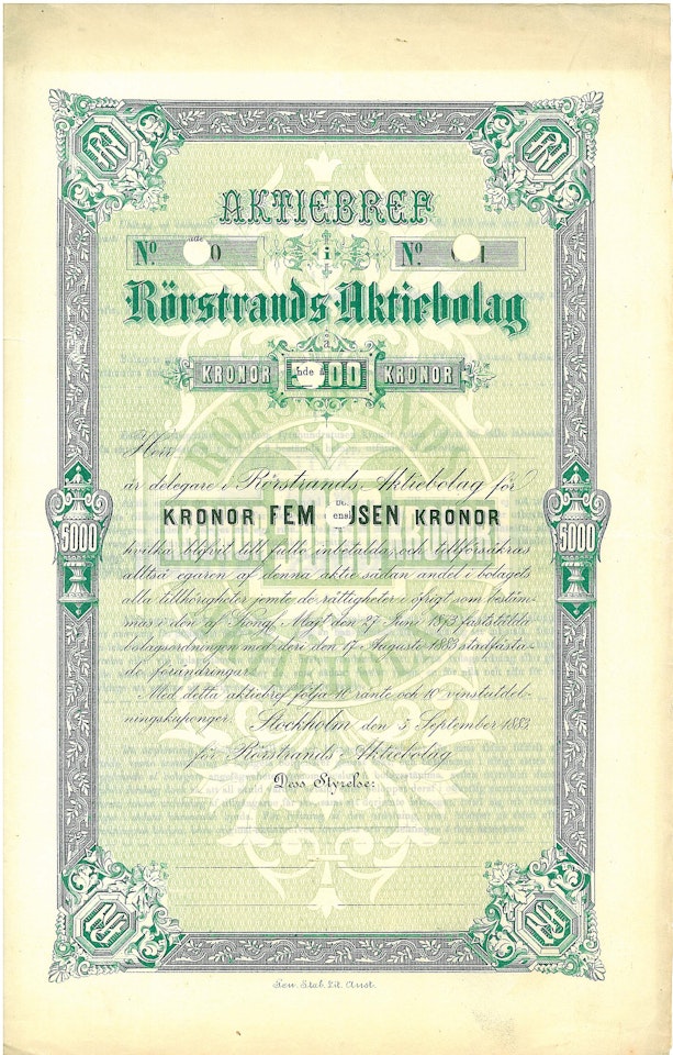 Rörstrands AB, 1883