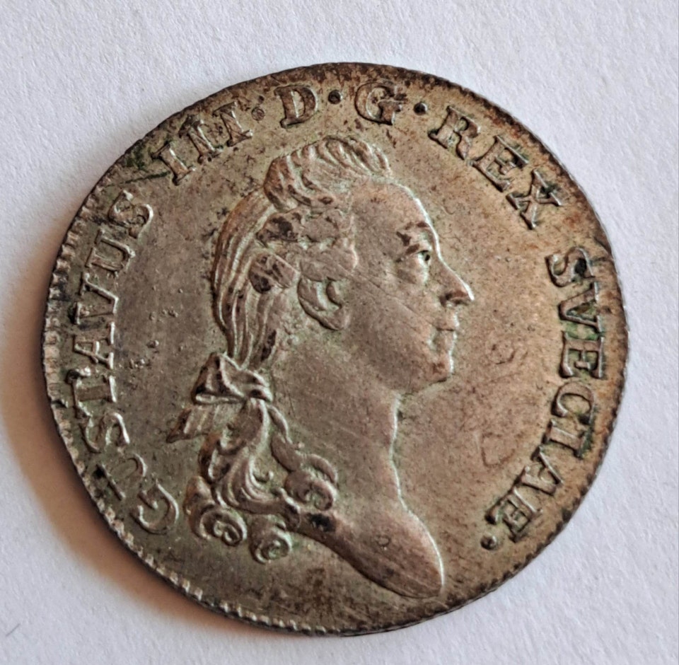 Gustav III 1/6 Riksdaler 1788