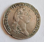 Gustav III 1/6 Riksdaler 1786